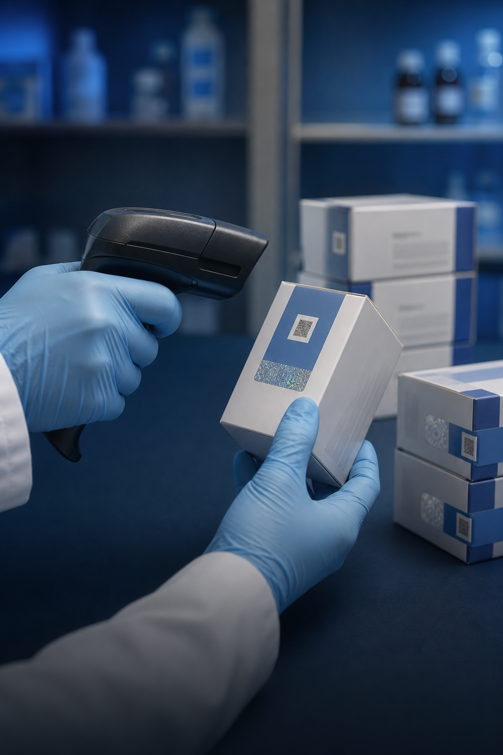 Product packaging authentication and security code scanning process